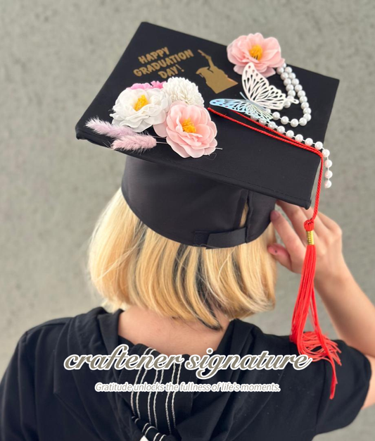 Dancing Butterfly Floral Cap