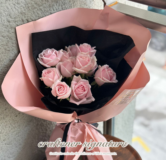 Gentle Pink Rose (11) Bouquet