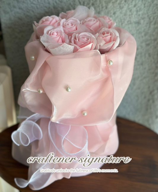 Rosé Whisper Soap Flower