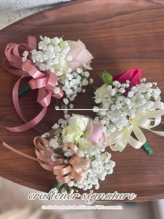 Blush Romance Wedding Bouquet & only Corsage*5