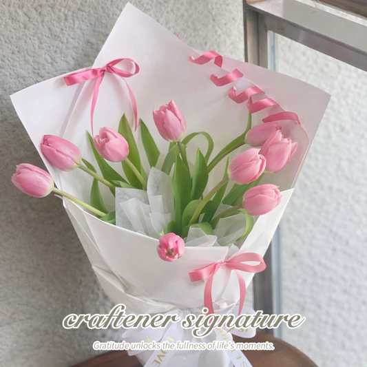Crimson Whisper Blooms Bouquet