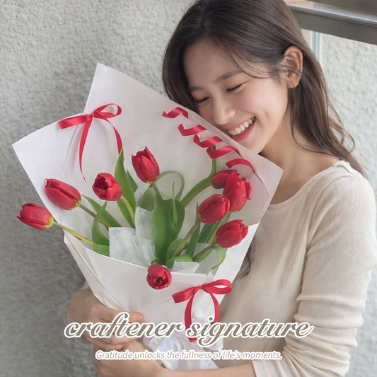 Crimson Whisper Blooms Bouquet