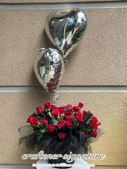 Silver Hearts Romance – Luxe Rose Box