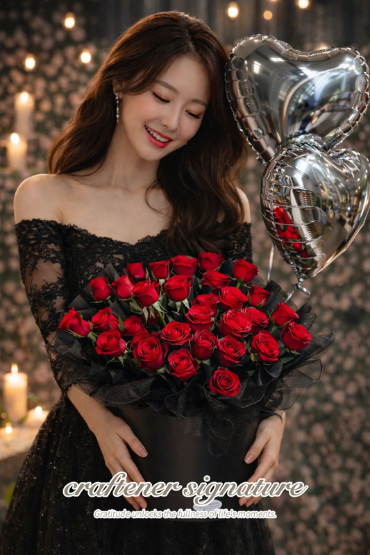 Silver Hearts Romance – Luxe Rose Box