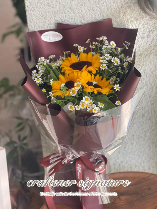 Sunlit Wishes Sunflower Bouquet