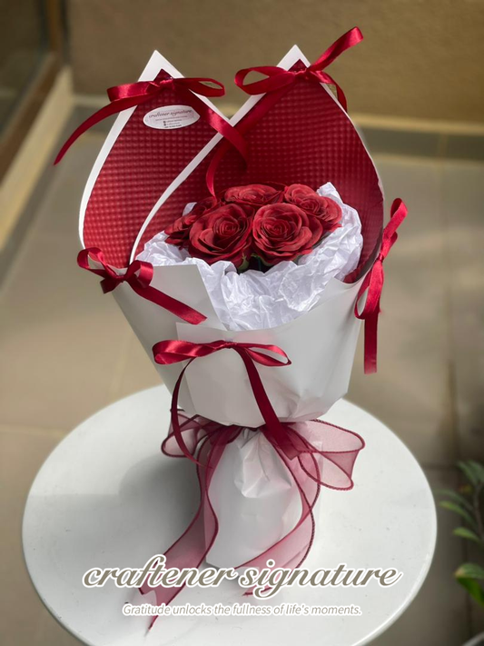 Heart of Devotion – Soap Flower Bouquet