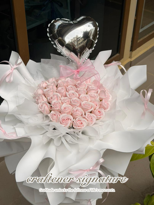 Blush Heart Soap Flower Dôme