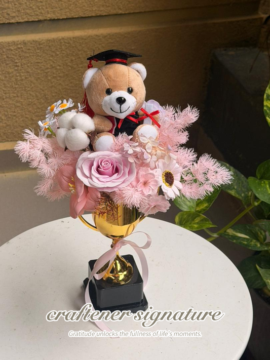 Graduation Keepsake Floral Trophy