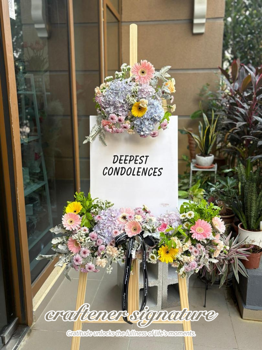 Board Condolence Floral Stand