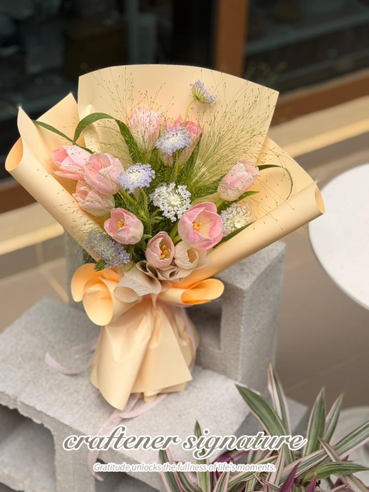 Blush Tulip Garden Bouquet