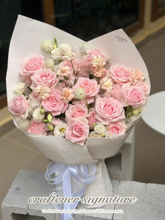 Blush Garden Rose Bouquet