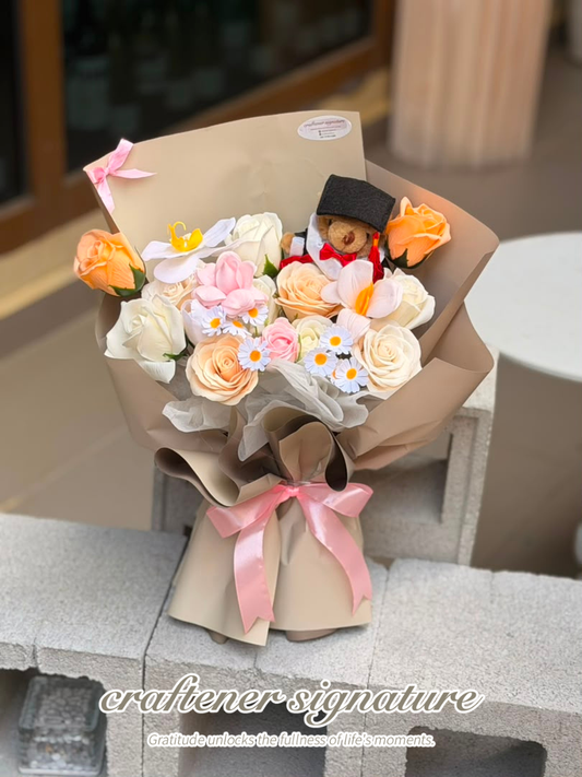 Graduation Bear Blossom Bouquet