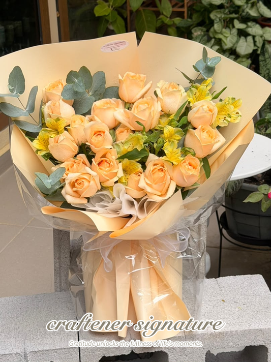Champagne Rose Sunshine Bouquet