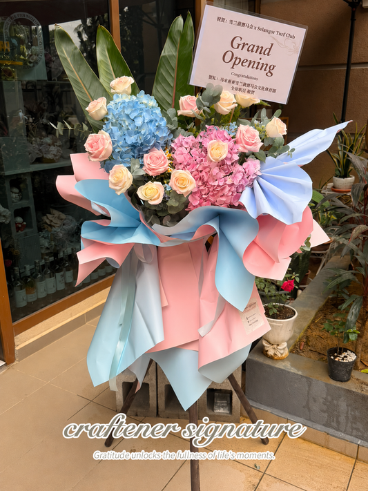 Pastel Harmony Grand Opening Flower Stand