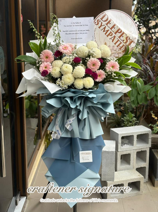Deepest Sympathy Fresh Flower Stand