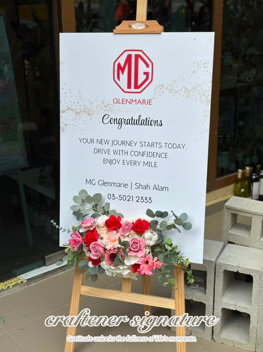 Craftener Signature Congratulations Floral Easel Display