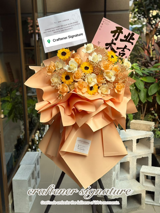 Craftener Signature Sunshine Soap Flower Grand Opening Stand