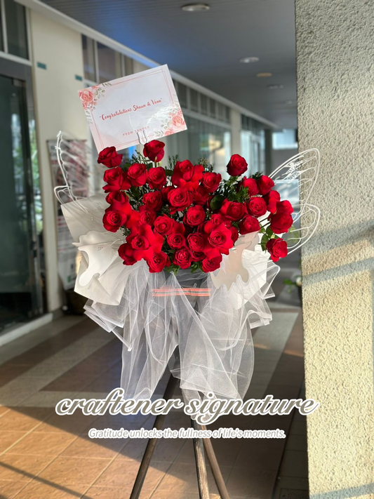 Butterfly Luxurious Red Rose Grand Opening Arrangement #45