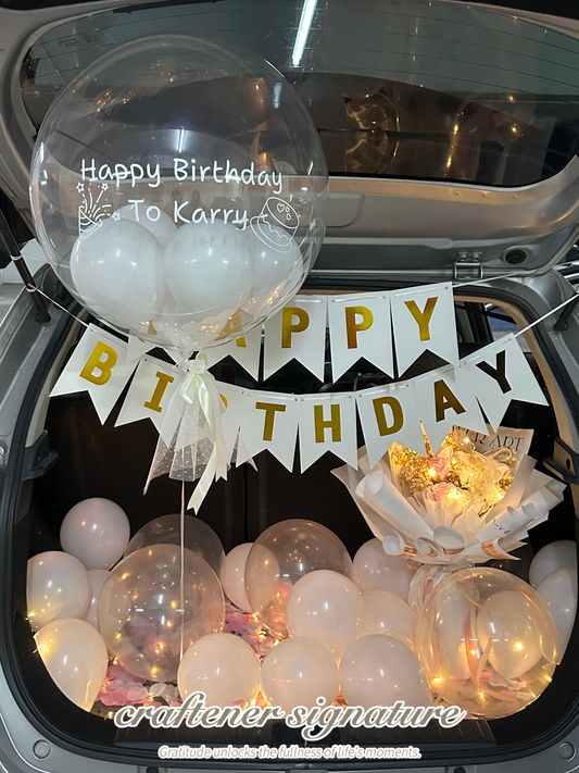 Car Boot Surprise – White Luxe Birthday Surprise