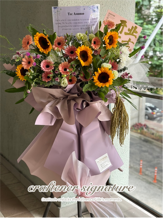 Lavender Sunshine Grand Opening Flower Stand #28