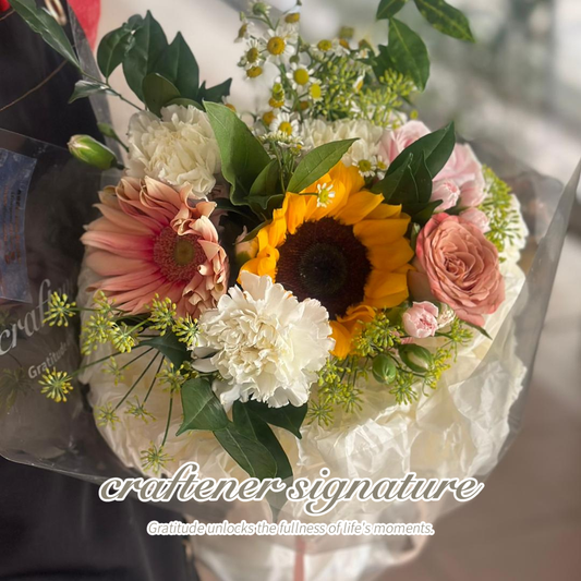 Blooming Splendor: The Captivating Fusion of Sunflowers and Delicate Flowers