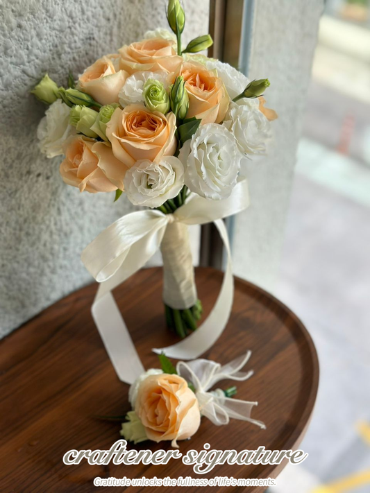 Elegant Bouquet and Boutonniere