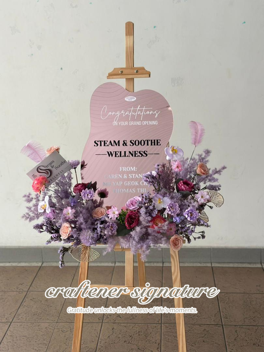 Ethereal Lavender Grand Opening Easel Stand