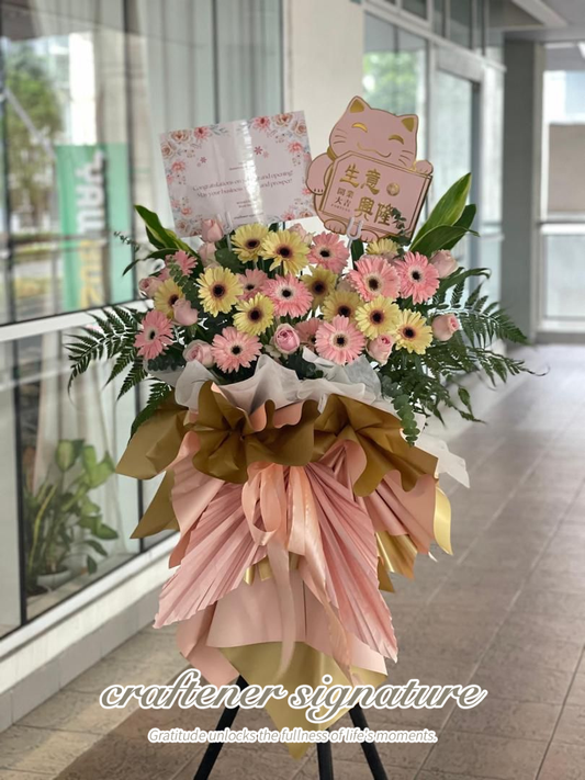 Blush Prosperity Gerbera Opening Stand