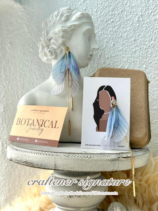 Mist Feather · Botanica Hypoallergenic Drop Earrings