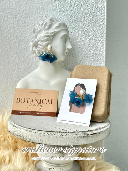 Azure Bloom · Botanica Hypoallergenic Pearl Floral Earrings