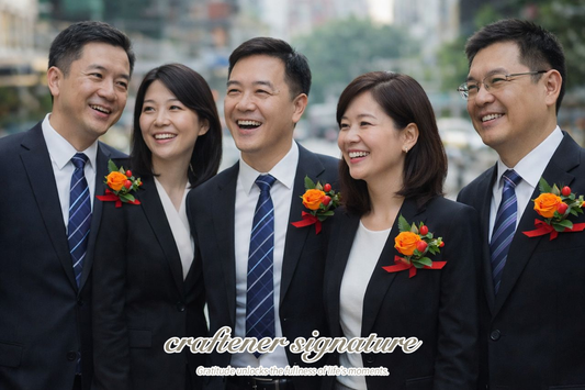 Orange Rose Boutonniere - 10pcs