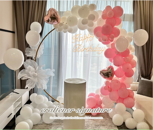 Blush Balloon Ring Birthday Backdrop