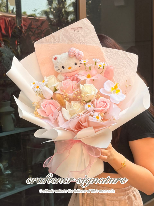 Blush Teddy Bloom Bouquet