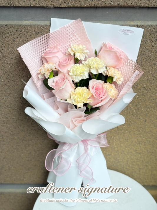 Blush Cream Carnation Bouquet