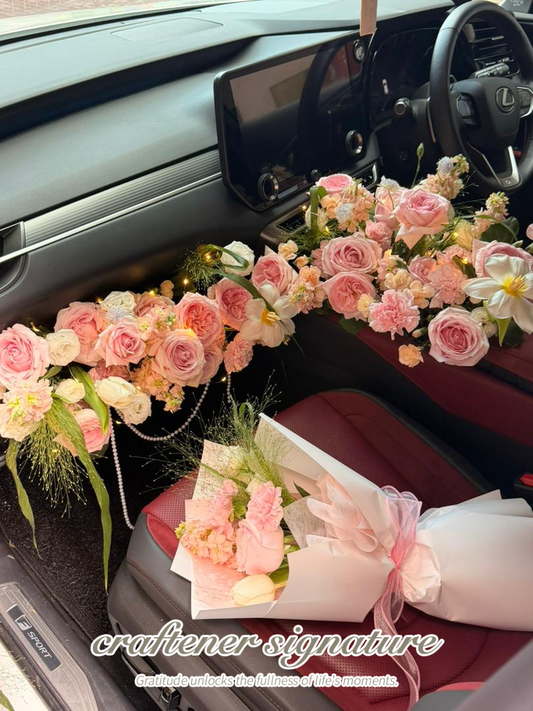 Passenger Seat Floral Setup