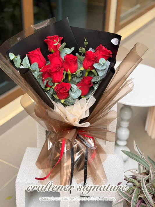 Midnight Red Rose Bouquet