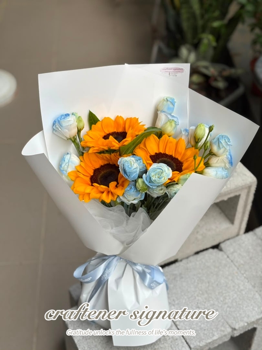 Craftener Signature Sunflower Birthday Balloon Bouquet Set