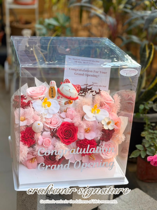 Prosperity Bloom Acrylic Flower Box
