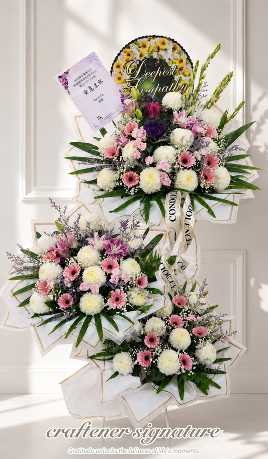 Craftener Signature Condolence Flower Stand Set