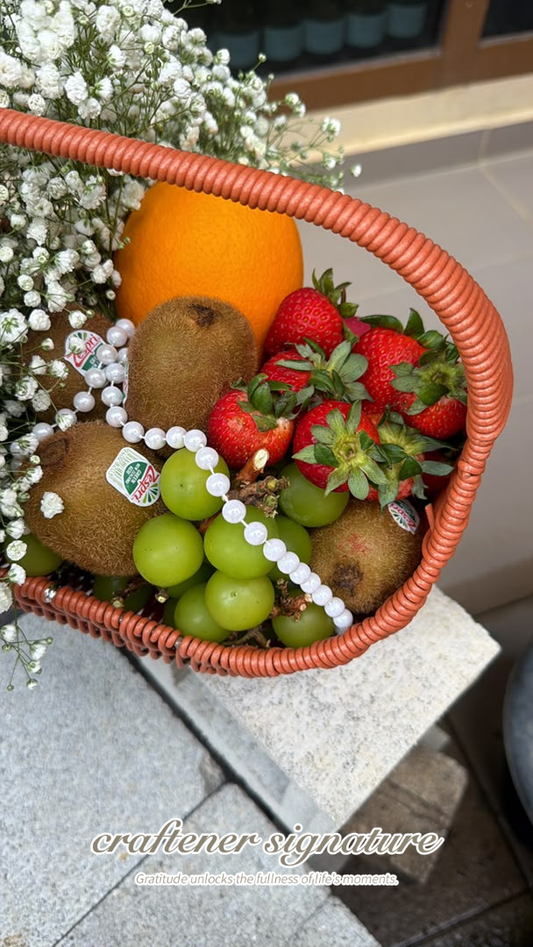 Fresh Fruit & Baby’s Breath Gift Basket
