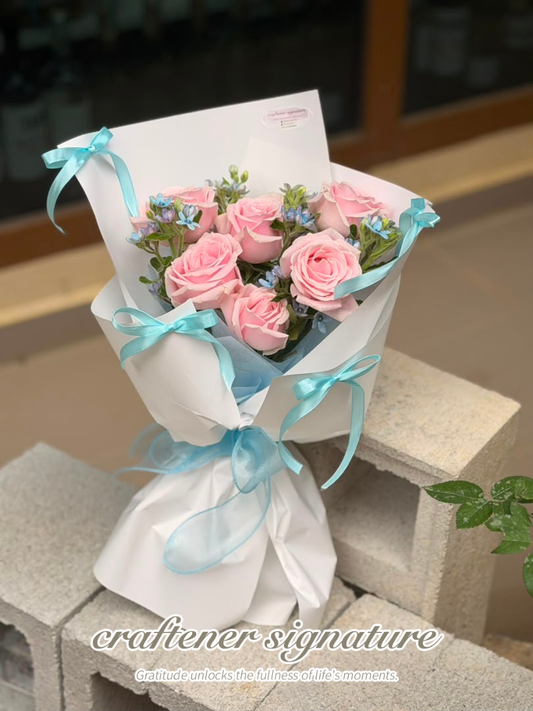 Blush Serenity Rose Bouquet