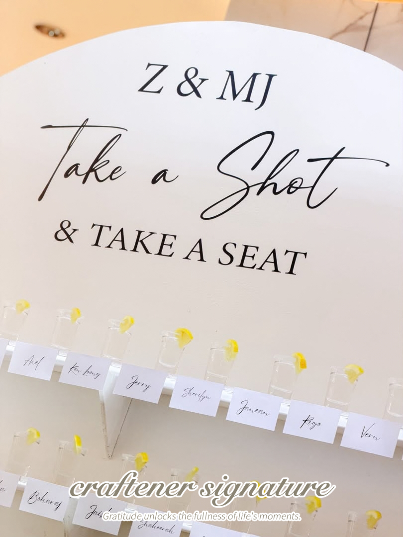 Craftener Signature Take a Shot & Take a Seat Floral Seating Display
