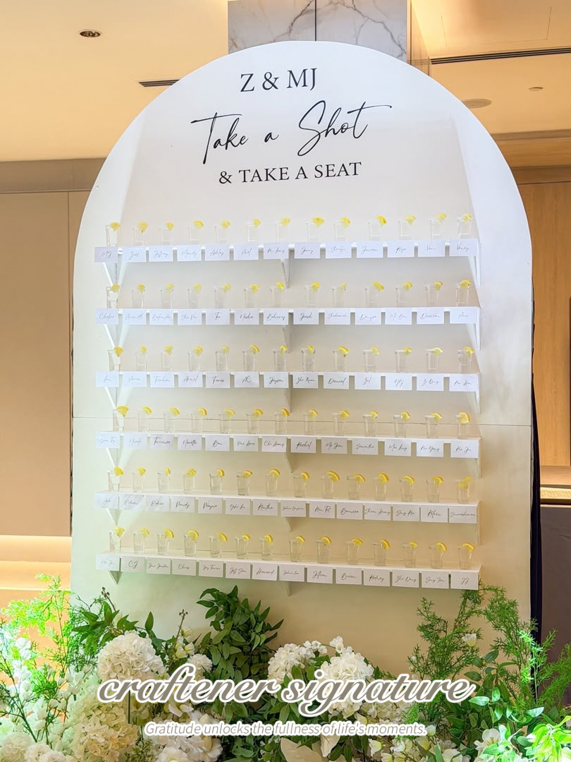 Craftener Signature Take a Shot & Take a Seat Floral Seating Display