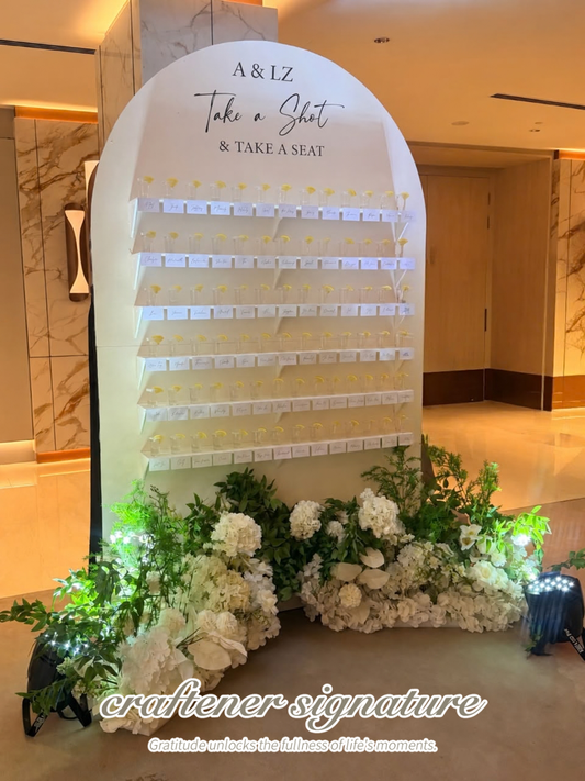 Craftener Signature Take a Shot & Take a Seat Floral Seating Display