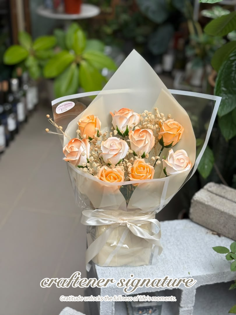 Craftener Signature Sunset Glow Soap Flower Bouquet