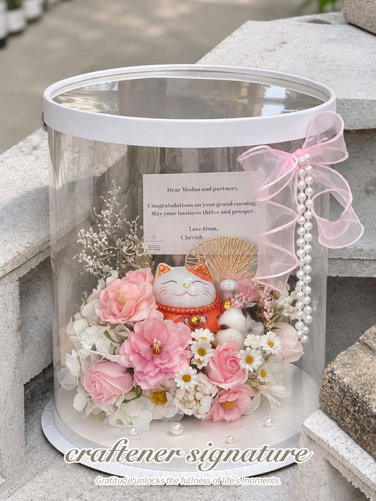 Pink Prosperity Soap Flower Gift Box