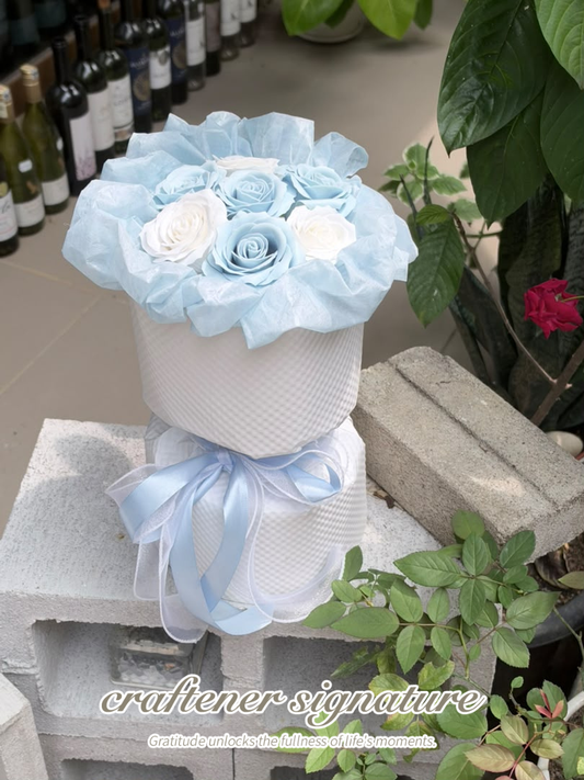 Baby Blue Dreams Soap Flower