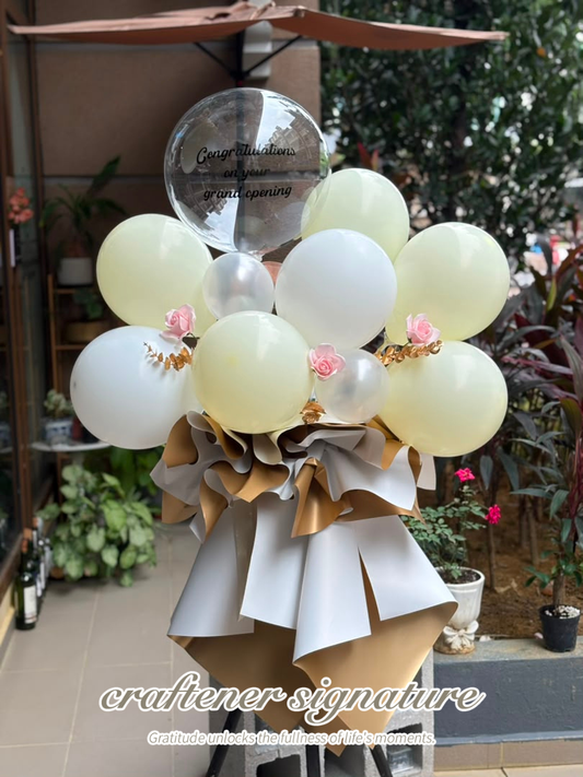 Champagne Glow Balloon Flower Stand #2