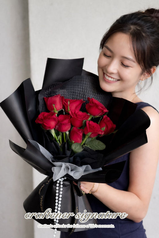 Midnight Velvet Rose Bouquet