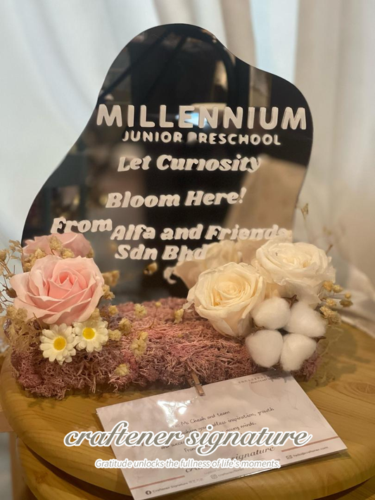 Table Mini Mirror Stand (Soap Flower) #3